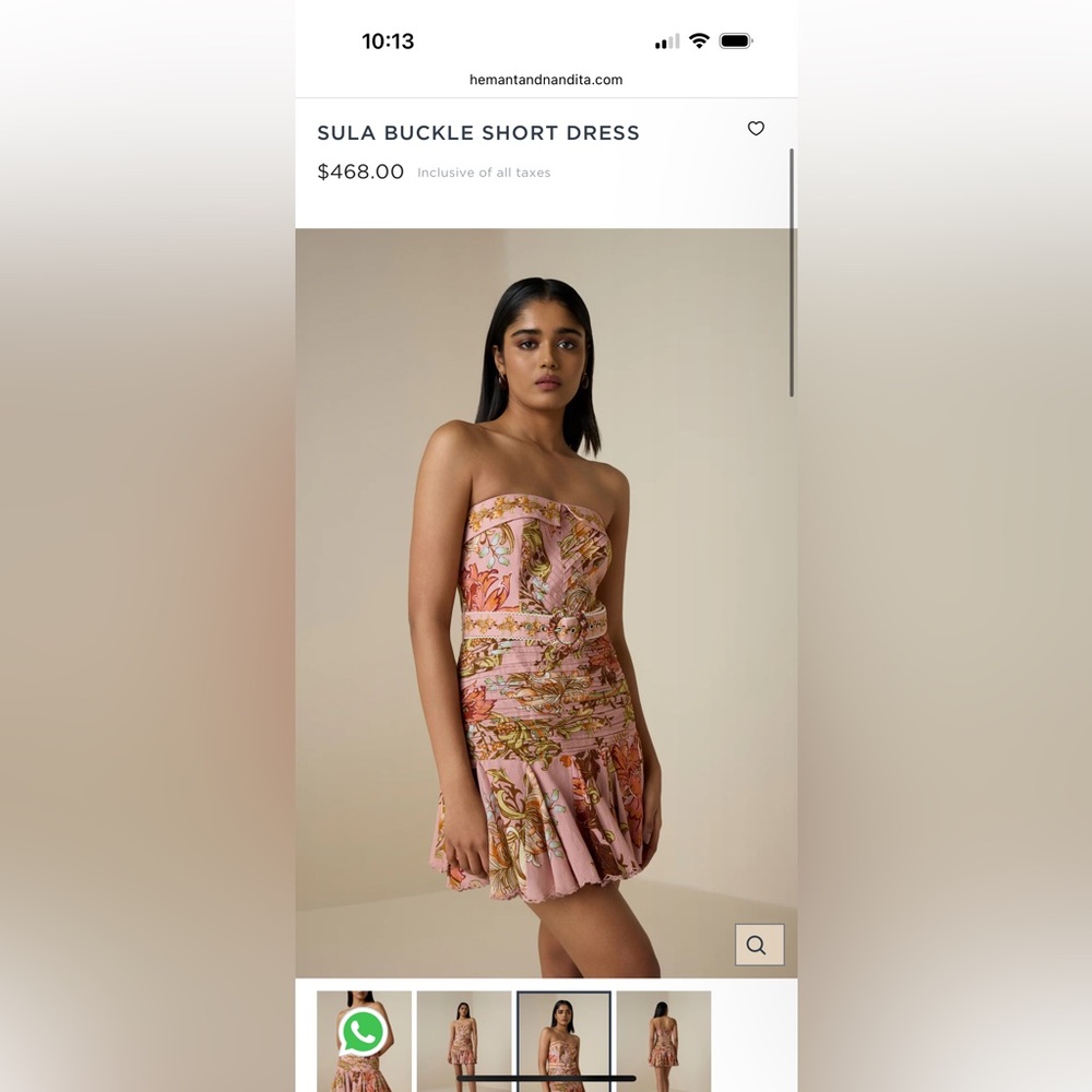 NWT - Sula Buckle Short Dress 
Hemant & Nandita OPEN TO OFFERS
